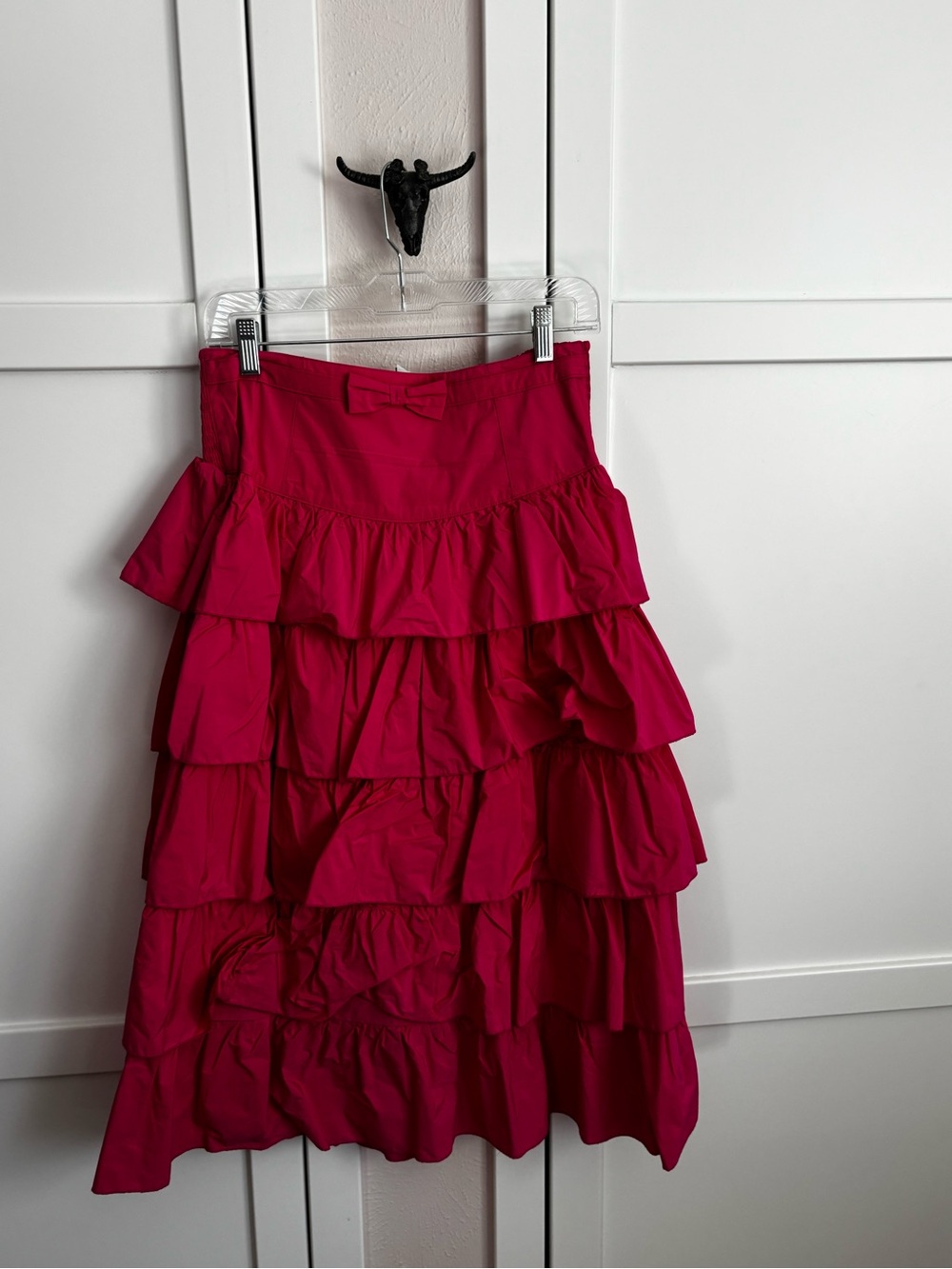 Urban Outfitters Fuchsia Tiered Ruffle Skirt